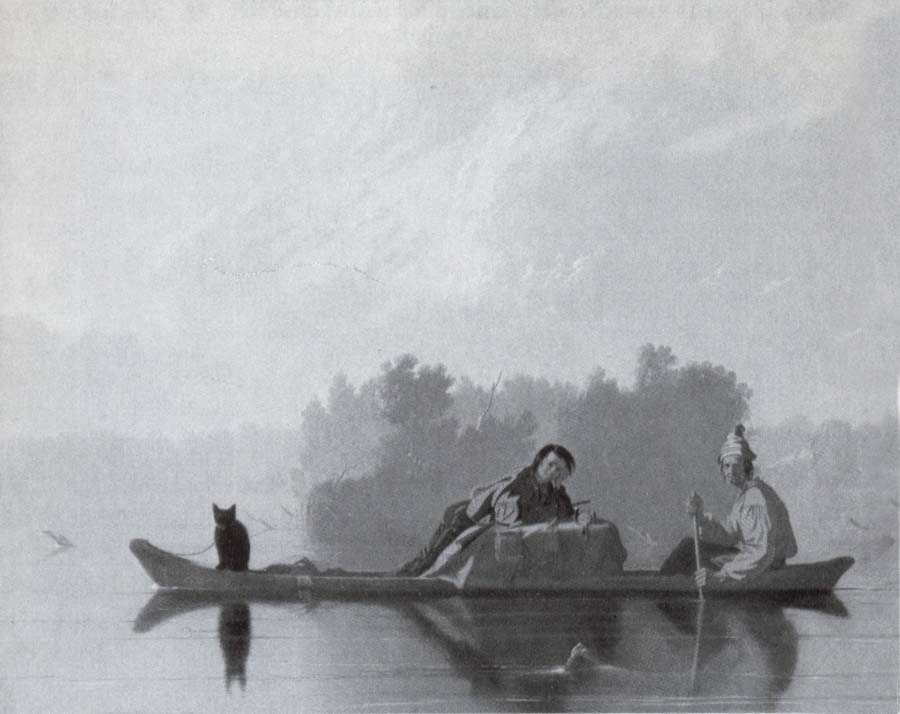 George Caleb Bingham Pelzhandler den Missouri hinunterfahrend